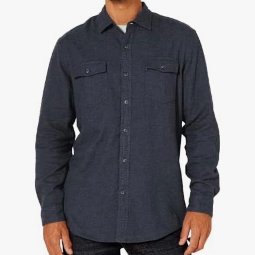 Men's Navy Blue Long Sleeve Shirt NEW